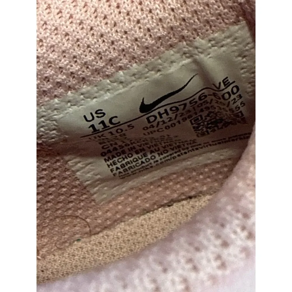 Nike Dunk Low Girls Pink White Hot Pink Kids Size 11C Sneakers